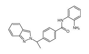N-(2-aminophenyl)-4-[(1R)-1-indazol-2-ylethyl]benzamide结构式