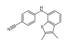 4-[(2,3-dimethyl-1-benzothiophen-7-yl)amino]benzonitrile结构式