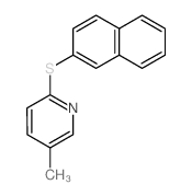 5-methyl-2-naphthalen-2-ylsulfanyl-pyridine结构式