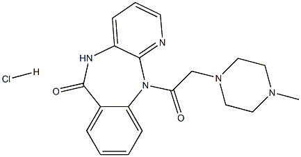 5,11-dihydro-11-((4-methyl-1-piperazinyl)acetyl)-6H-pyrido(2,3-b)(1,4)benzodiazepin-6-one monohydrochloride结构式
