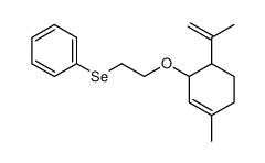 [2-(6-Isopropenyl-3-methyl-cyclohex-2-enyloxy)-ethylselanyl]-benzene结构式