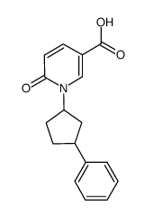 6-oxo-1-(3-phenylcyclopentyl)-1,6-dihydropyridine-3-carboxylic acid结构式