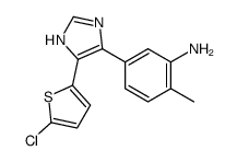 5-[5-(5-chlorothiophen-2-yl)-1H-imidazol-4-yl]-2-methylaniline Structure