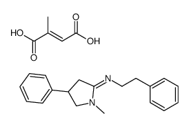 (E)-2-methylbut-2-enedioic acid,1-methyl-4-phenyl-N-(2-phenylethyl)pyrrolidin-2-imine结构式