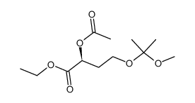 ethyl (S)-2-acetoxy-4-(1',1'-dimethyl-1'-methoxy)methoxybutanoate Structure