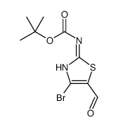 tert-Butyl (4-bromo-5-formylthiazol-2-yl)carbamate structure