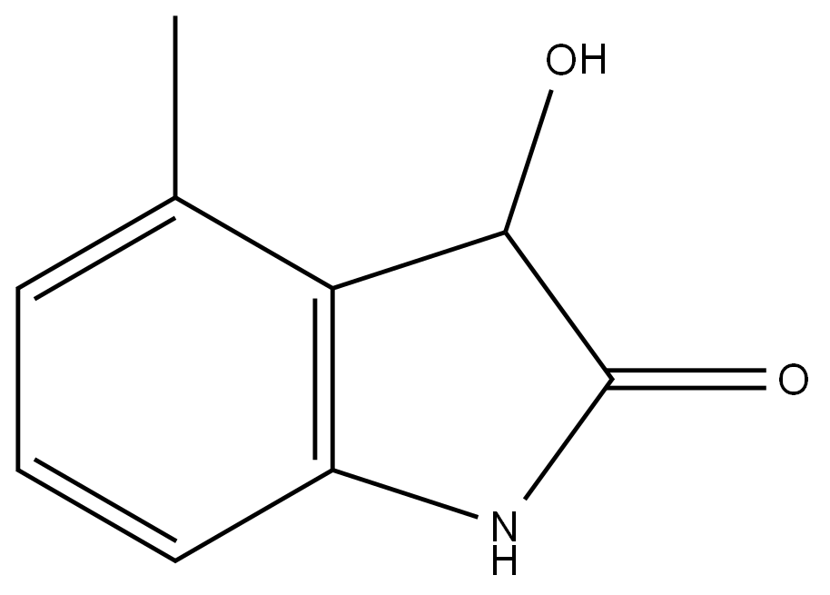 3-Hydroxy-4-methyl-2,3-dihydro-1h-indol-2-one结构式