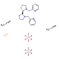 (2S,2'S)-(-)-[N,N'-双(2-吡啶基甲基]-2,2'-联吡咯烷双(乙腈)铁(II)六氟锑酸盐图片