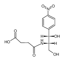 N-[(1RS,2RS)-2-hydroxy-1-hydroxymethyl-2-(4-nitro-phenyl)-ethyl]-succinamic acid结构式