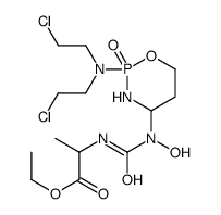 ethyl 2-[[[2-[bis(2-chloroethyl)amino]-2-oxo-1,3,2λ5-oxazaphosphinan-4-yl]-hydroxycarbamoyl]amino]propanoate Structure