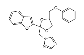 1-[[(2R,4S)-2-(1-benzofuran-2-yl)-4-(phenoxymethyl)-1,3-dioxolan-2-yl]methyl]-1,2,4-triazole Structure