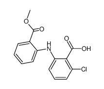 2-Chloro-6-(2-methoxycarbonyl-phenylamino)-benzoic acid结构式