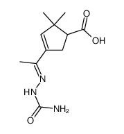 2,2-dimethyl-4-(1-semicarbazono-ethyl)-cyclopent-3-enecarboxylic acid Structure