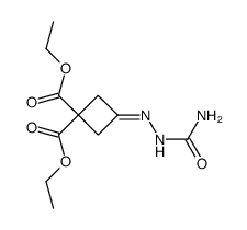 3-semicarbazono-cyclobutane-1,1-dicarboxylic acid diethyl ester Structure
