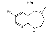7-bromo-4-methyl-2,3,4,5-tetrahydro-1H-pyrido[2,3-e][1,4]diazepine hydrobromide Structure