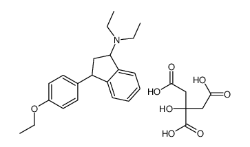 3-(4-ethoxyphenyl)-N,N-diethyl-2,3-dihydro-1H-inden-1-amine,2-hydroxypropane-1,2,3-tricarboxylic acid Structure