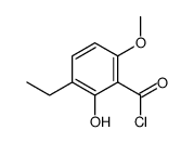 Benzoyl chloride, 3-ethyl-2-hydroxy-6-methoxy- (9CI)结构式