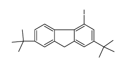 2,7-ditert-butyl-4-iodo-9H-fluorene结构式