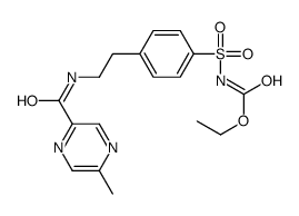Ethyl 4-(-(5-Methylpyrazine-2-carboxyamido)ethyl)benzene Sulfonamide Carbamate结构式