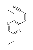 2-Propenenitrile,3-(3,6-diethylpyrazinyl)-,(Z)-(9CI)结构式