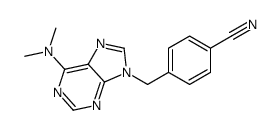 4-[[6-(dimethylamino)purin-9-yl]methyl]benzonitrile Structure