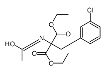 diethyl 2-acetamido-2-[(3-chlorophenyl)methyl]propanedioate Structure
