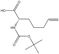 (2R)-2-(Boc-amino)-6-heptenoic acid结构式