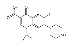1-tert-Butyl-6-fluoro-7-(3-methyl-piperazin-1-yl)-4-oxo-1,4-dihydro-qu inoline-3-carboxylic acid Structure