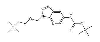 tert-butyl 1-((2-(trimethylsilyl)ethoxy)methyl)-1H-pyrazolo[3,4-b]pyridin-5-ylcarbamate结构式