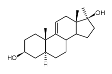 17α-Methyl-5α-androst-9(11)-en-3β,17β-diol结构式