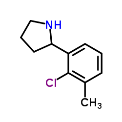 2-(2-Chloro-3-methylphenyl)pyrrolidine结构式