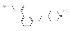 Ethyl 3-(4-piperidinylmethoxy)benzoate hydrochloride结构式