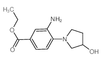 Ethyl 3-amino-4-(3-hydroxy-1-pyrrolidinyl)benzoate结构式