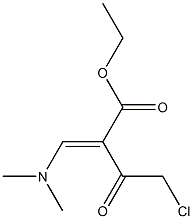 4-Chloro-2-dimethylaminomethylene-3-oxo-butyric acid ethyl ester structure