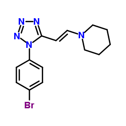 Tetrazole, 1-(4-bromophenyl)-5-[2-(1-piperidyl)ethenyl]-结构式