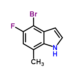 4-Bromo-5-fluoro-7-methyl-1H-indole结构式