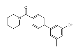 [4-(3-hydroxy-5-methylphenyl)phenyl]-piperidin-1-ylmethanone结构式