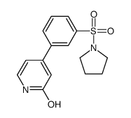 4-(3-pyrrolidin-1-ylsulfonylphenyl)-1H-pyridin-2-one Structure