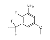 2-Fluoro-5-methoxy-3-(trifluoromethyl)aniline结构式