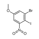 1-bromo-2-iodo-5-methoxy-3-nitrobenzene Structure