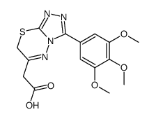 2-[9-(3,4,5-trimethoxyphenyl)-5-thia-1,2,7,8-tetrazabicyclo[4.3.0]nona-2,6,8-trien-3-yl]acetic acid Structure