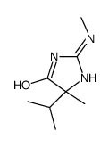 4H-Imidazol-4-one,1,5-dihydro-5-methyl-2-(methylamino)-5-(1-methylethyl)-(9CI) Structure