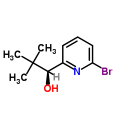 (S)-1-(6-Bromopyridin-2-yl)-2,2-dimethylpropan-1-ol Structure