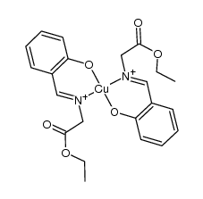 bis(ethyl N-salicylideneglycinato)Cu(II) Structure