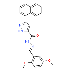 (E)-N-(2,5-dimethoxybenzylidene)-3-(naphthalen-1-yl)-1H-pyrazole-5-carbohydrazide structure