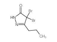 3H-Pyrazol-3-one,4,4-dibromo-2,4-dihydro-5-propyl-结构式