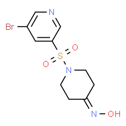 1-(5-bromopyridin-3-ylsulfonyl)piperidin-4-one oxiMe结构式