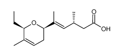 (R,E)-5-((2R,6R)-6-ethyl-5-methyl-3,6-dihydro-2H-pyran-2-yl)-3-methylhex-4-enoic acid结构式