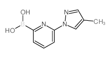 (6-(4-METHYL-1H-PYRAZOL-1-YL)PYRIDIN-2-YL)BORONIC ACID结构式