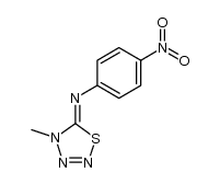 4-methyl-5-(p-nitrophenyl)imino-1,2,3,4-thiatriazoline结构式